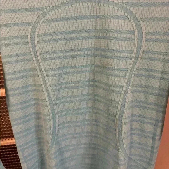 Lululemon swiftly long sleeve athletic tee blue/green size 6 - Picture 2 of 9